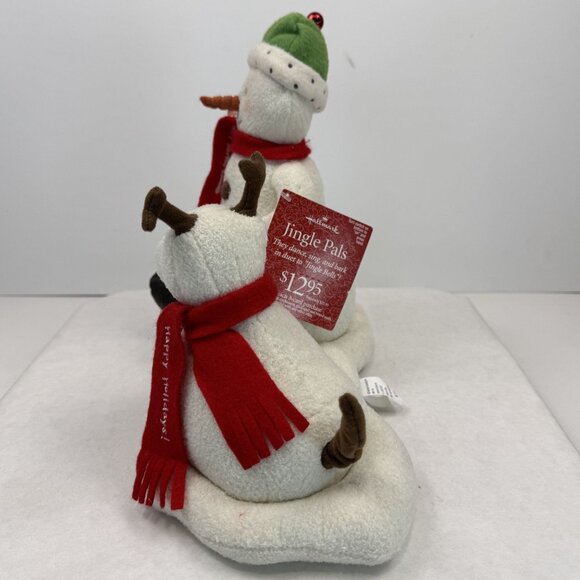 Vintage 2004 Hallmark Jingle Pals Snowman Dog Plush Singing Barking Dancing - Picture 5 of 17